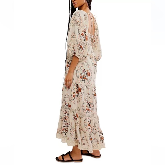 NWOT FREE PEOPLE - All the Attitude Print Lace Maxi Dress - Picture 3 of 7